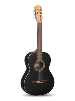 

7.232 classical student 1c black satin classical guitar, black, Alhambra