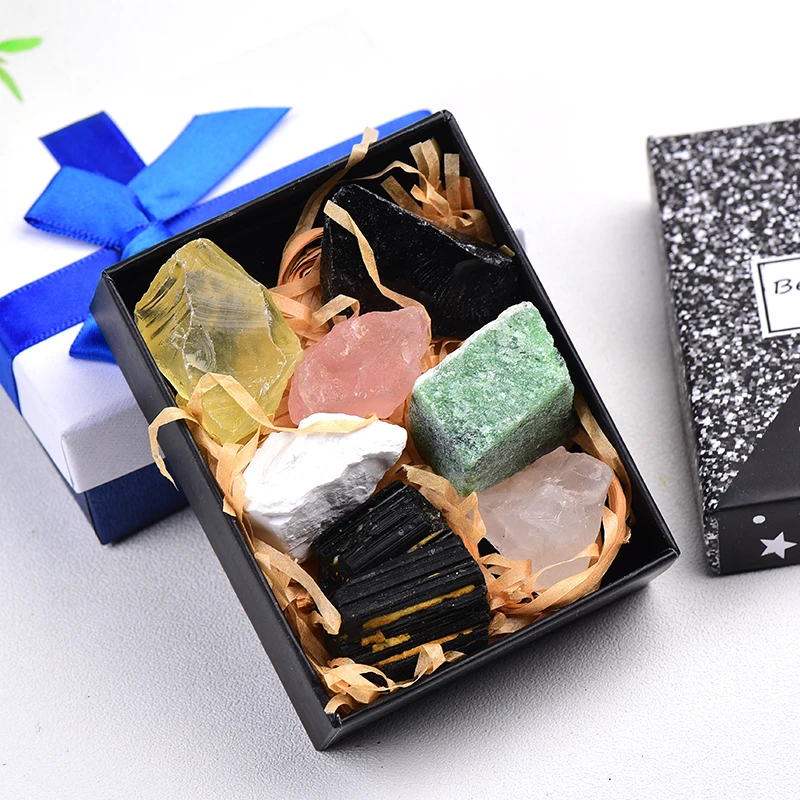 100% natural cristal quartzo minerais espécime sete forma irregular diferente áspera rocha pedra reiki cura presentes coleção