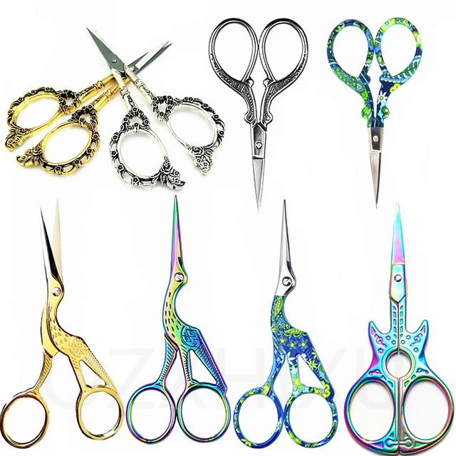 1pc Embroidery Scissors Rainbow Stork Scissors Stainless Steel Small Craft  Scissors DIY Tool Dressmaker Shears Embroidery Sewing - AliExpress