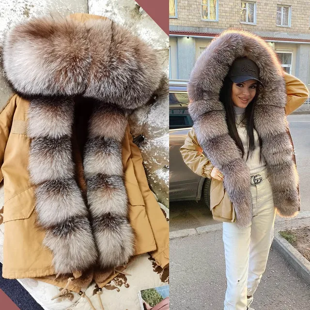 MAOMAOKONG 2022 New Women's Winter Real Fox Fur Coat Female Short