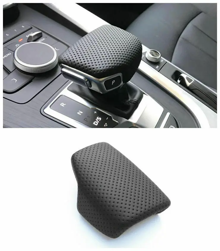 LHD Leather Gear Shift Knob Cap Cover For Audi A5 S5 Q7 Q5 A4 S4 2017 2018 2019 | Автомобили и мотоциклы
