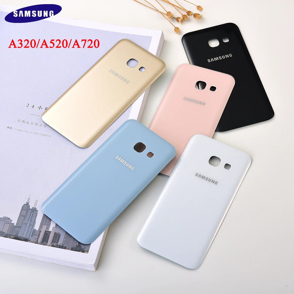 Оригинальное заднее стекло SAMSUNG для Galaxy A3/A5/A7 2017 A320 A520 A720 Задняя стеклянная крышка