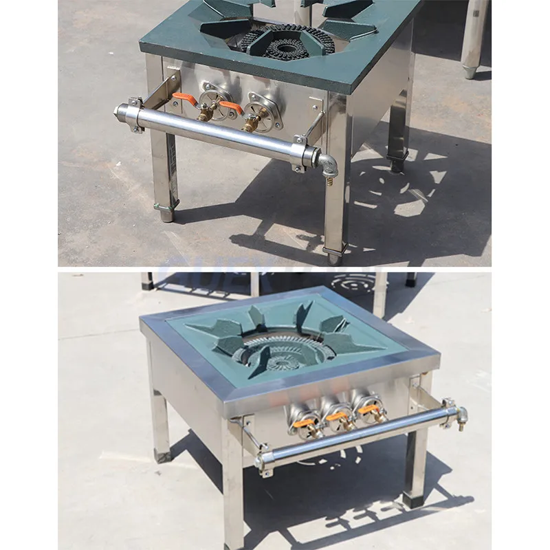 Commercial natural gas liquid gas stoves single stainless steel double stoves energy-saving cooking equipment Fierce fire stove 5