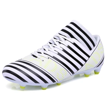 

outdoor cleat soccer shoes men high-top soccer football boots kid profession training sneakers women Long Spike Shoes Cleats