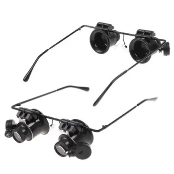 

Eyeglasses Jeweler 20X Magnifier Glasses Loupe LED Magnifying Light Lens Watch Eye
