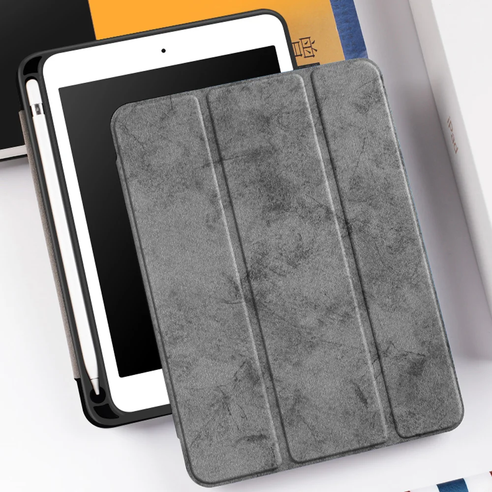 Чехол с карандаш держатель для iPad 9,7 дюйма( новые), YWVAK тонкий Tri-fold из искусственной кожи Smart Cover у wake up sleep