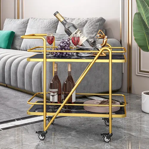 Hotel restaurant beauty salon food delivery car three-layer multifunctional mobile home kitchen cart tea car snackcart bar cart
