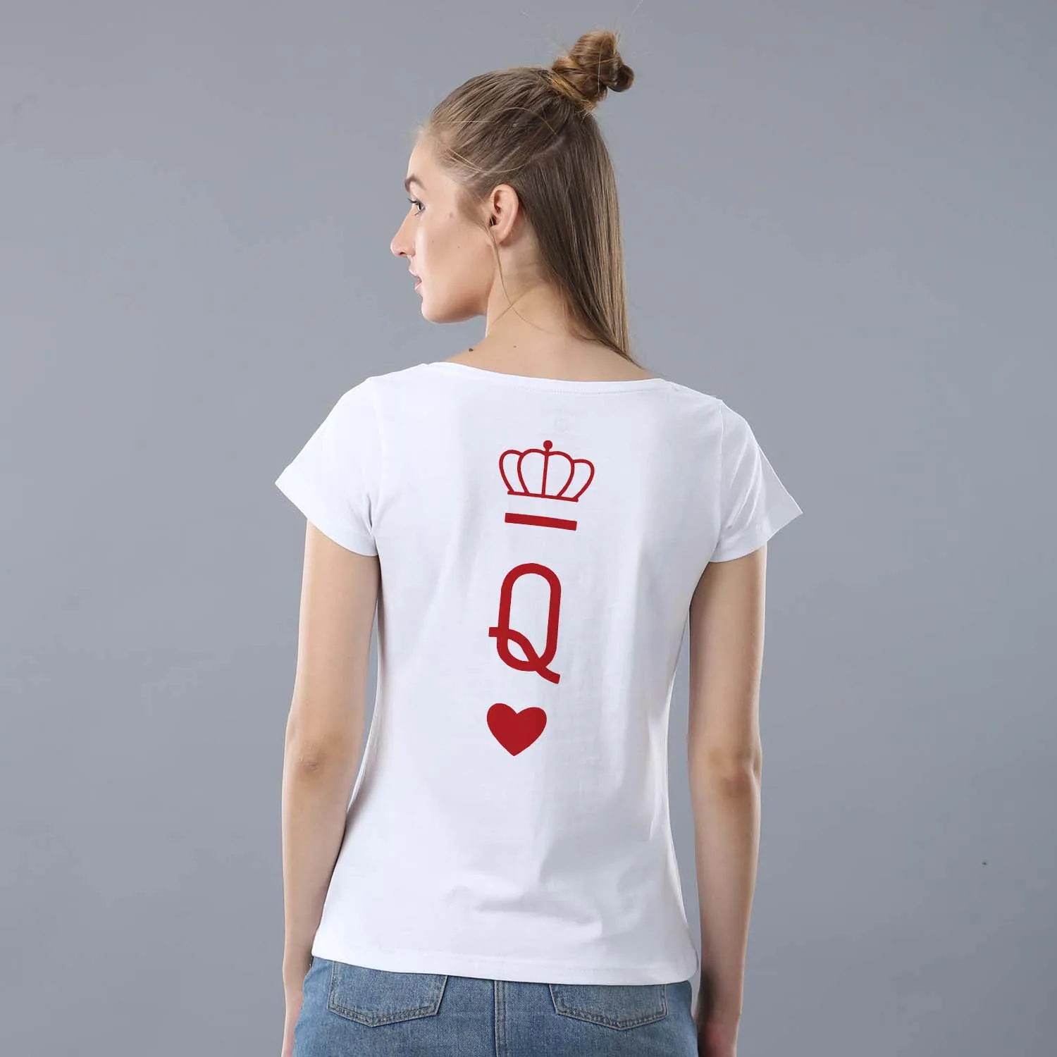 1 шт. с надписью «KING», «QUEEN», «Princess», «Prince» Семья футболка Для женщин Для мужчин топы открытка "пара" костюм забавный дизайн футболка