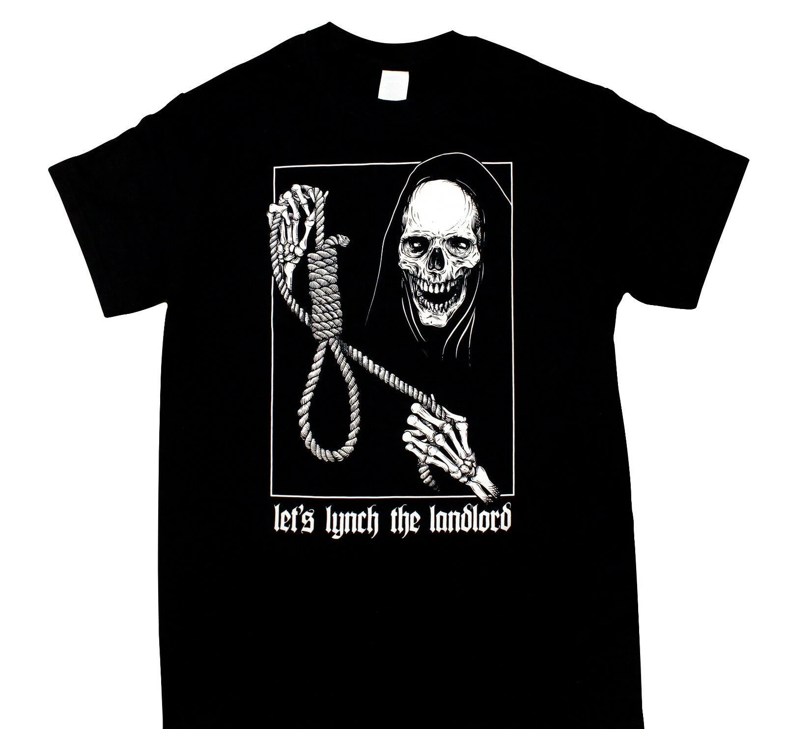 

Let'S Lynch The Landlord T Shirt Rent Dead Kennedys Hangman Gallows Die T Shirt O Neck Men