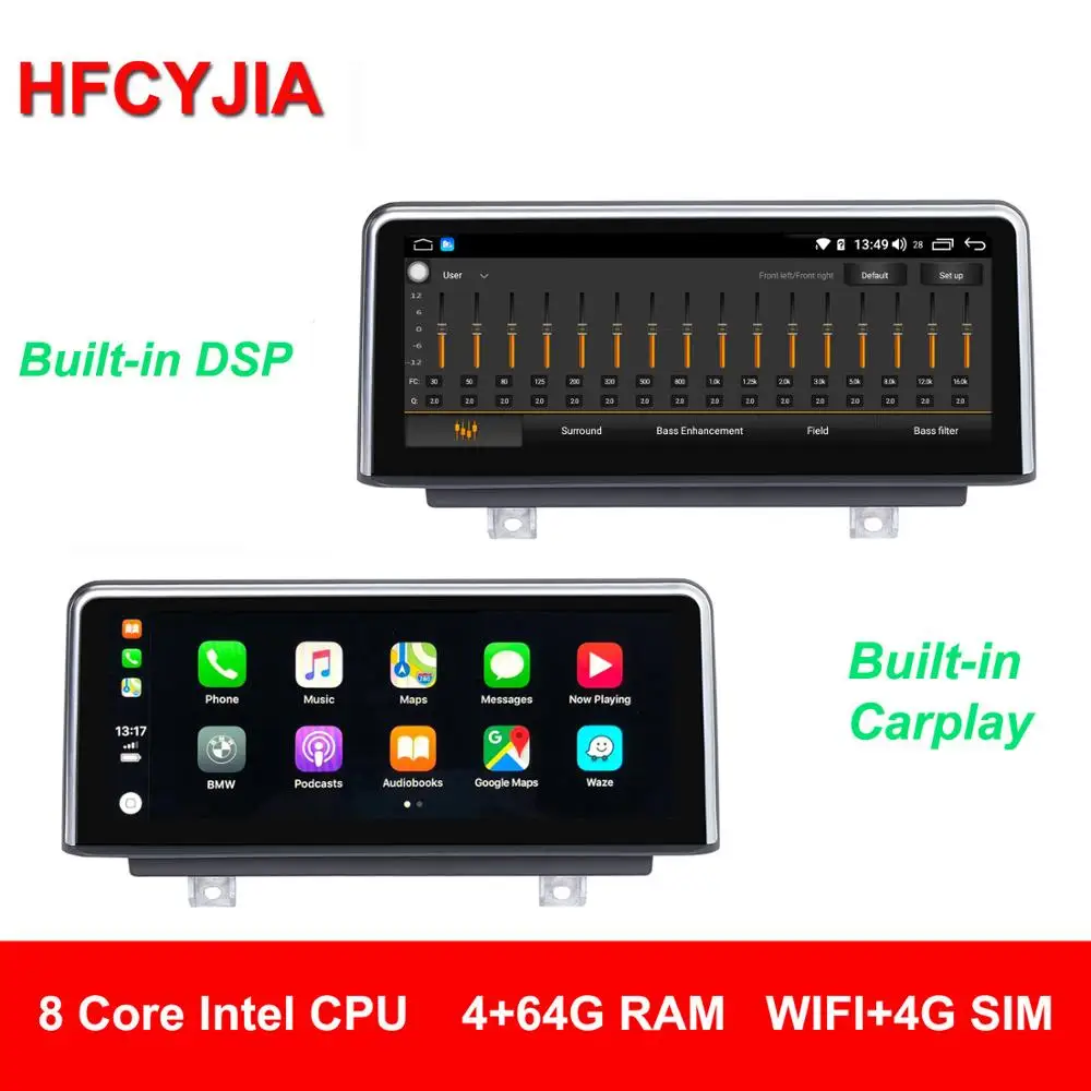 

HFCYJIA 8 Core Android 9.1 Car Screen Head Unit For BMW F22 F45 F46 F87 GPS Navi Receiver 4+64GB RAM DSP Carplay WIFI 4G BT IPS