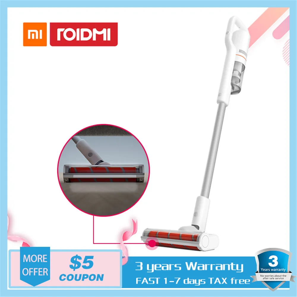 

XIAOMI ROIDMI F8 Handheld Vacuum Cleaner for Home Carpet Car Dust Collector cyclone Suction LED Multifunctional Brush Filter