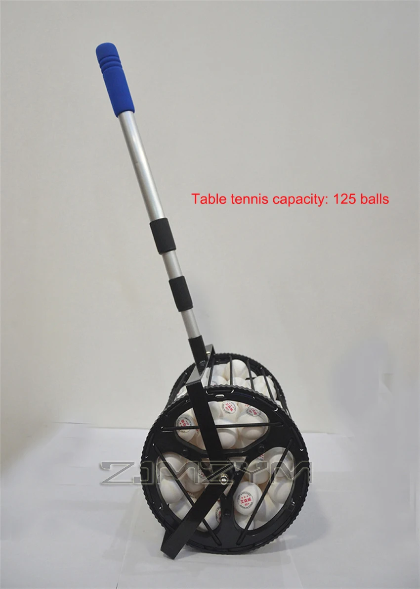 125 Balls Capacity Table Tennis Balls Retriever Collector Pingpong Ball Picker Table Tennis Hopper Roller Accessory