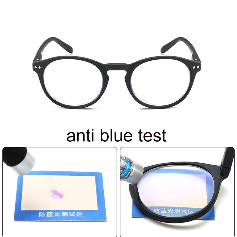 Очки для чтения весенние шарниры круглые мужские и женские читатели голубые световые блокирующие очки компьютерные очки с прозрачными линзами
