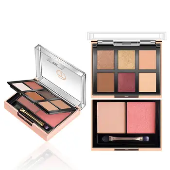 

O.TWO.O 8 Colors Matte Pearlescent Eyeshadow Palette Blusher Eye Shadow Powder Makeup Long Lasting Waterproof Cosmetics Kit