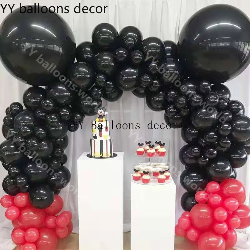 Adfcartoon Kit D Arc Bricolage 01 Rouge Noir 0pour Decoration De Theme Fete D Anniversaire Reception Cadeaux Pour Bebe Mariage Aliexpress