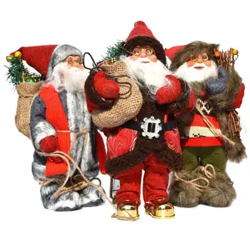 

Novelty Children Toys Gifts Table Ornament Santa Claus Cute Deer Plush Small Doll Christmas House Bedroom Decoration