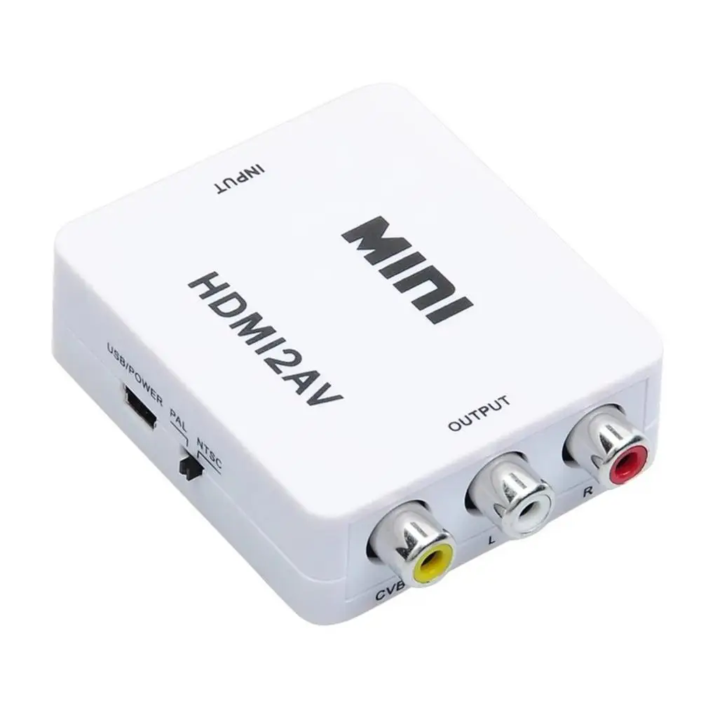 Hdmi в Av/Rca Cvbs адаптер 1080P видео конвертер Hdmi2Av адаптер конвертер коробка поддержка Ntsc Pal выход Hdmi Av адаптер