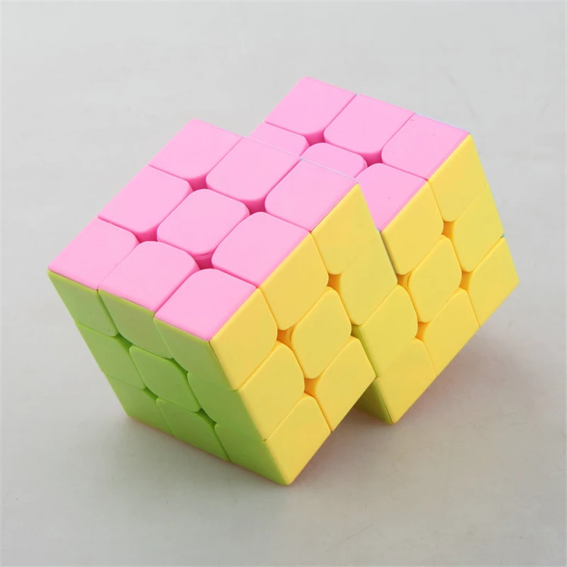 Поворотный кубик двойной 3x3 сиамские, волшебный куб, головоломка с быстрым кубом игрушка для тренировка мозга cubo magico-красочный