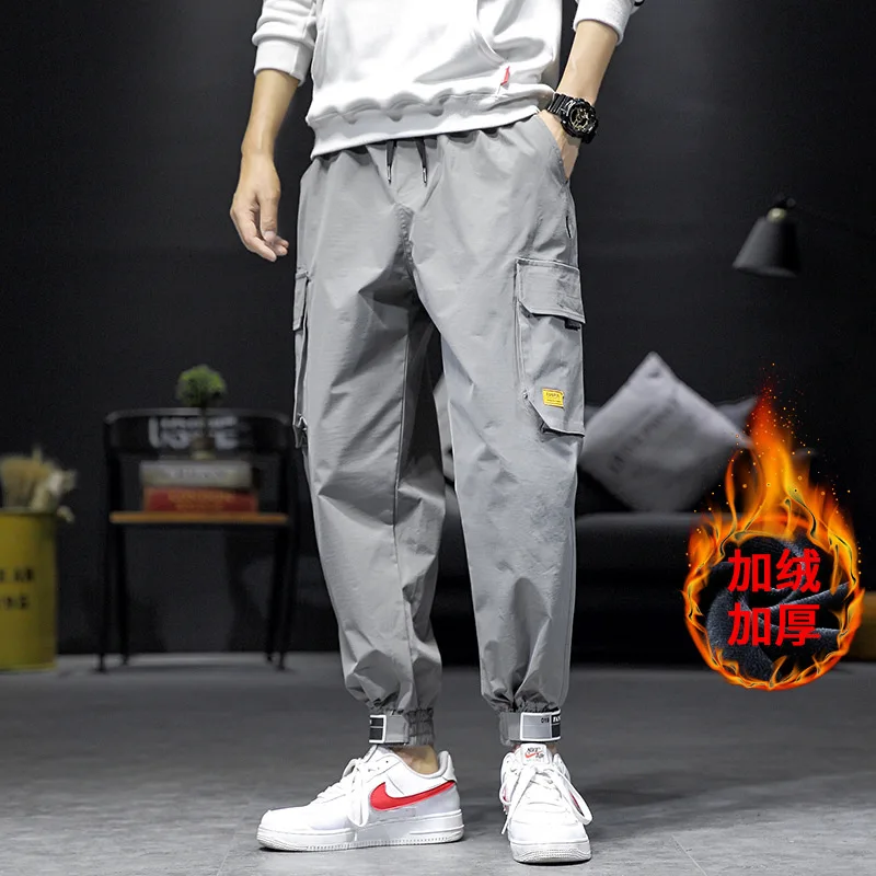 

2019 Hk1958 plus Velvet Japanese-style Interior Large Size Labeling Workwear Pants with Velvet M-5x Hk1195