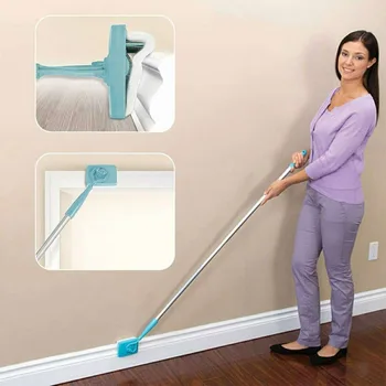 

Baseboard Cleaner Tool Long Handle Adjustable Microfiber Baseboard & Molding Cleaning Tool