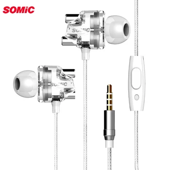 

Somic M7 Dual Drive Stereo Wired Earphone In-ear Earbuds Bass Earphones For IPhone Samsung 3.5mm Sport Gaming Headset With Mic