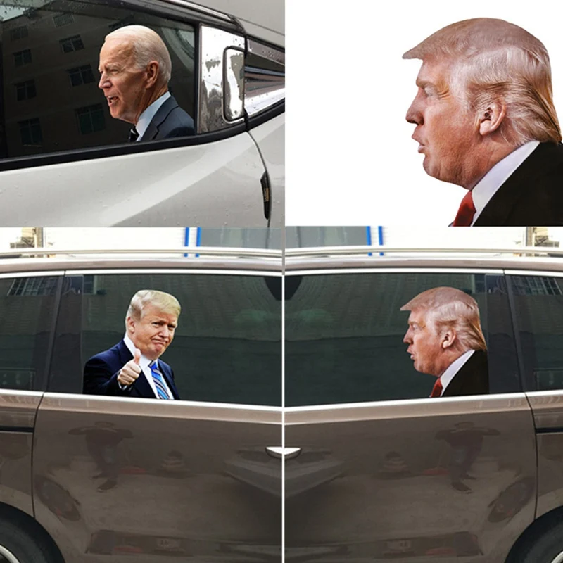 

25*32cm Funny Car Exterior Window Sticker Trump Sticker Passenger Side window Creative Decals Auto Decoration Accessories
