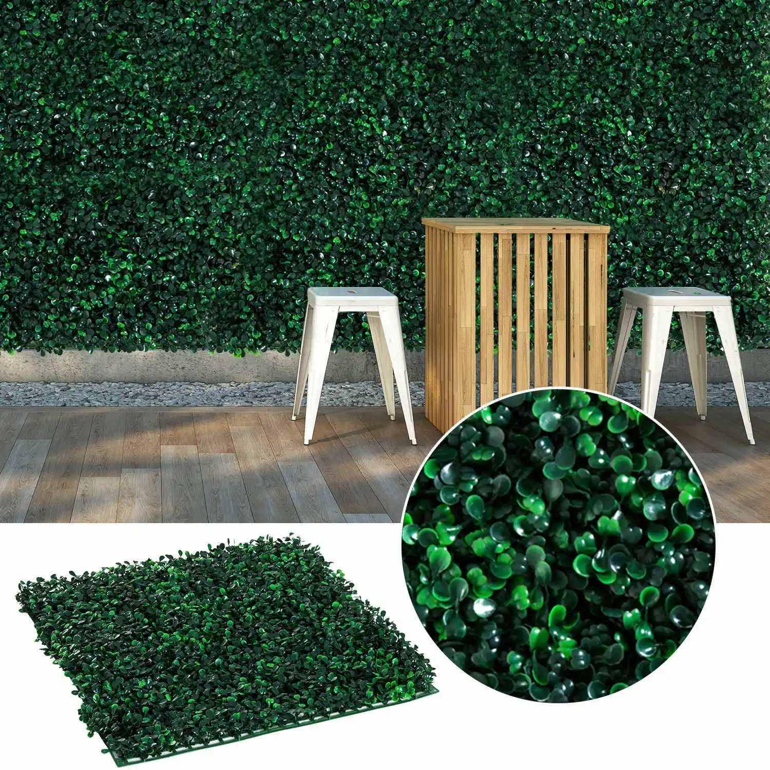 12 Uds 25x25cm Planta De Pared Artificial Cesped Seto De Boj