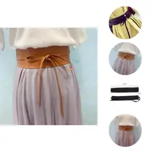 

Chic Wide Belt Elegant Strap Solid Color Wide Belt Waist Band Waist Belt 2 Pcs/Set