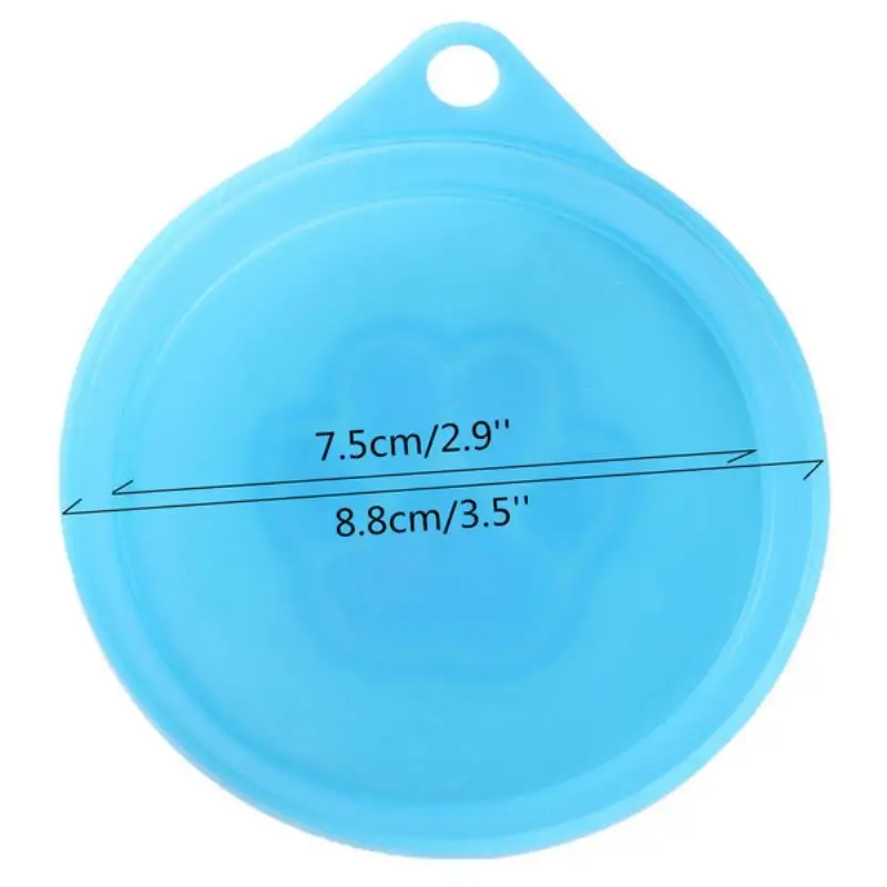 2pcs/set Reusable Pet Food Storage Can Tin Cover Lid Top Cap For Puppy Dog Cat Random Color