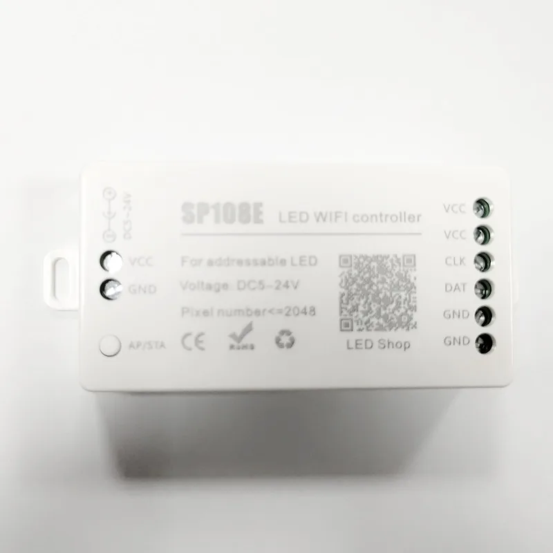 Najtaniej SP108E LED Wifi magia kontroler SK6812 WS2811 WS2812B WS2813 itp taśmy LED moduł światła inteligentne APP bezprzewodowe sterowanie DC5 24V