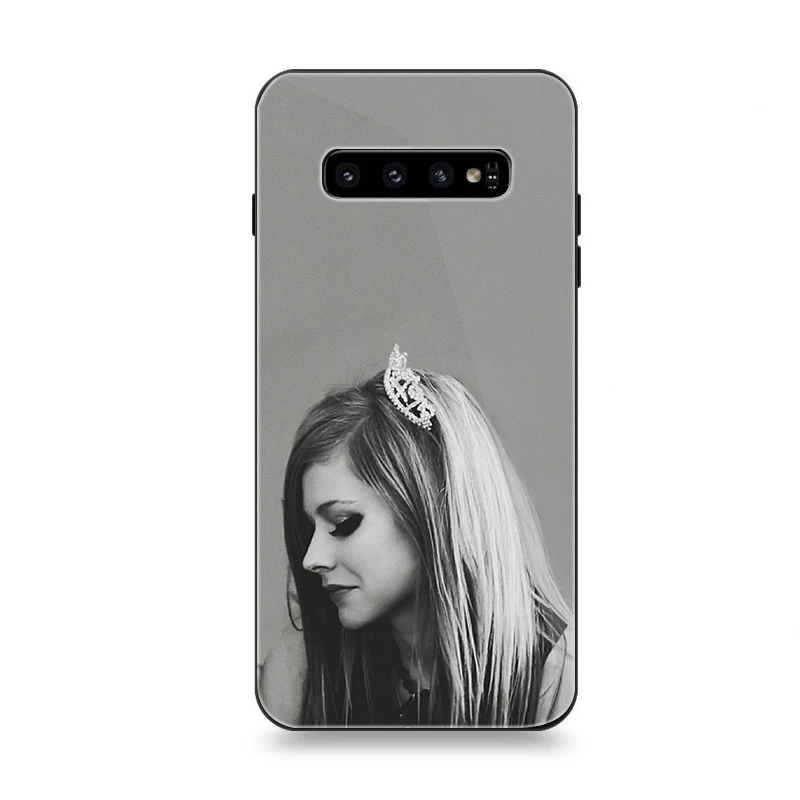 Чехол для телефона Стекло для samsung A40 A50 A10 A20 A30 A60 A70 S10 S7 край S8 S9 Plus Note 8 9 крышка Аврил Рамона Лавин