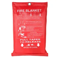1 м x 1 м противопожарное одеяло из стекловолокна для домашней безопасности, противопожарный тент для пожаротушения лодки, противопожарная