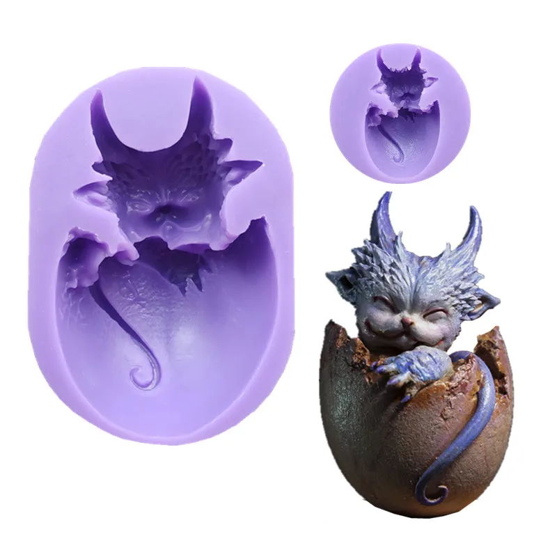 

Newest Dragon Baby Dinosaur Cake Silicone Mold Fondant Mold DIY Cake Decorating Tools Sugarcraft Chocolate Mold1598-100