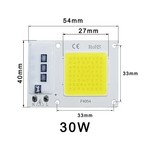 COB LED Lamp Chip AC 220V LED Bulb 10W 20W 30W 50W IP65 High Power Smart IC DIY Flood light Bulb Spotlight Outdoor Chip Lamp - Image 9