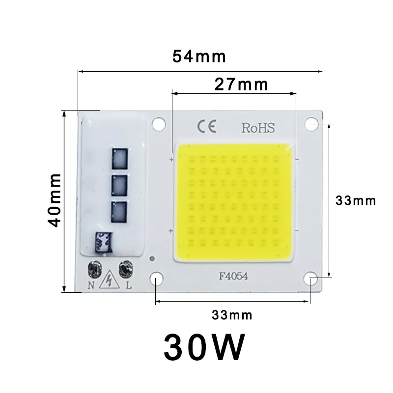COB LED Lamp Chip AC 220V LED Bulb 10W 20W 30W 50W IP65 High Power Smart IC DIY Flood light Bulb Spotlight Outdoor Chip Lamp - Image 9