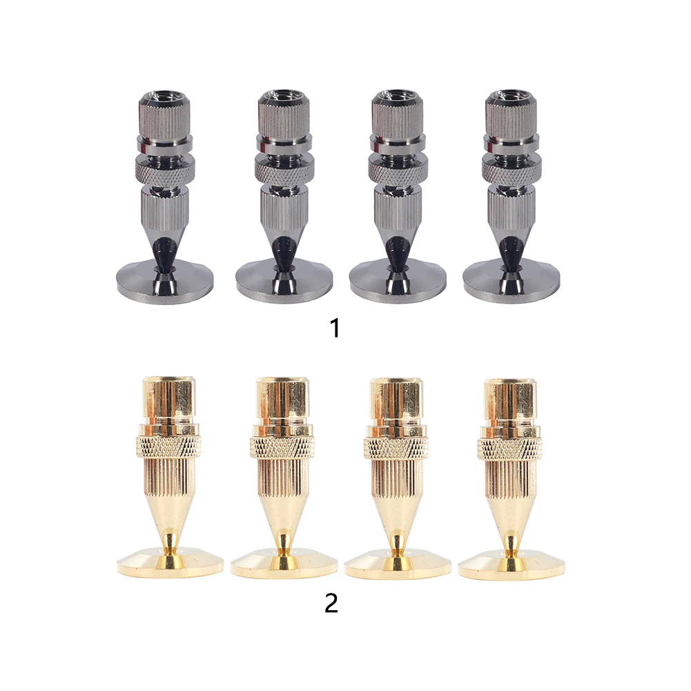 4 Pairs Floor Disc Foot Home Isolation Stand Shock Absorption Speaker Spike Set Adjustable Height Base Pad Easy Install Solid