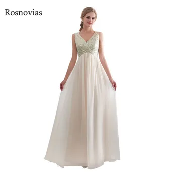 

Boho Chiffon Wedding Dresses 2019 V Neck Backless Pleats Floor Length Modest Long Garden Beach Bridal Gowns In Stock Cheap