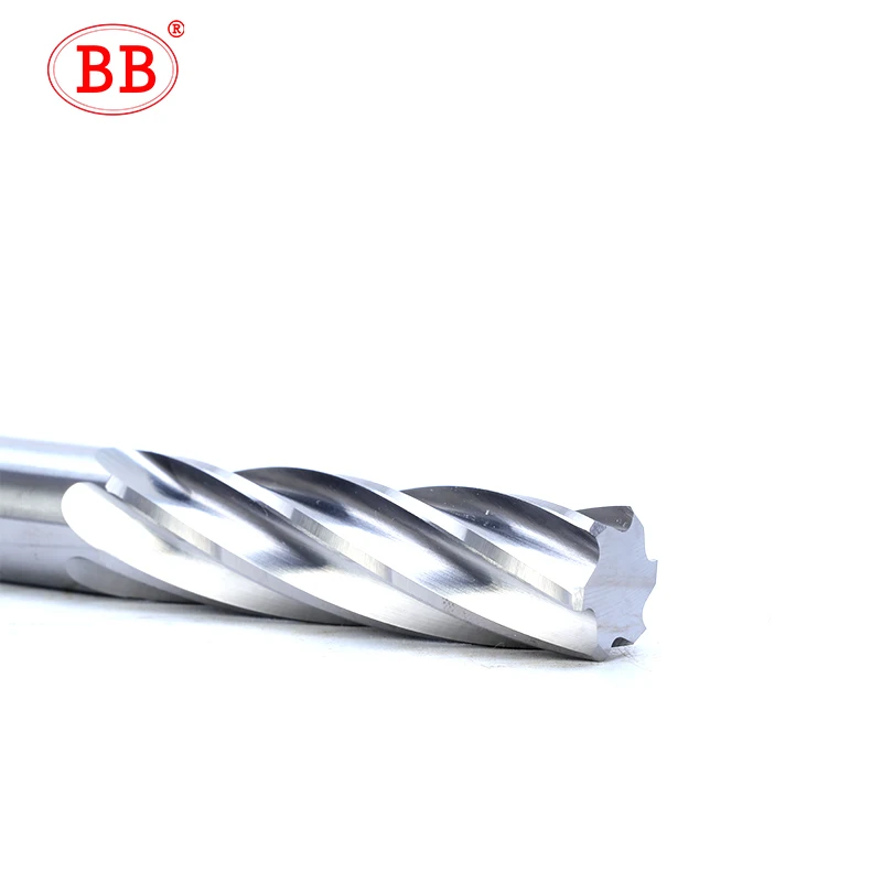 BB Carbide Machine Reamer Spiral Flute Uncoated H7 Tolerance Chucking Metal Cutter 6 Flutes CNC 6