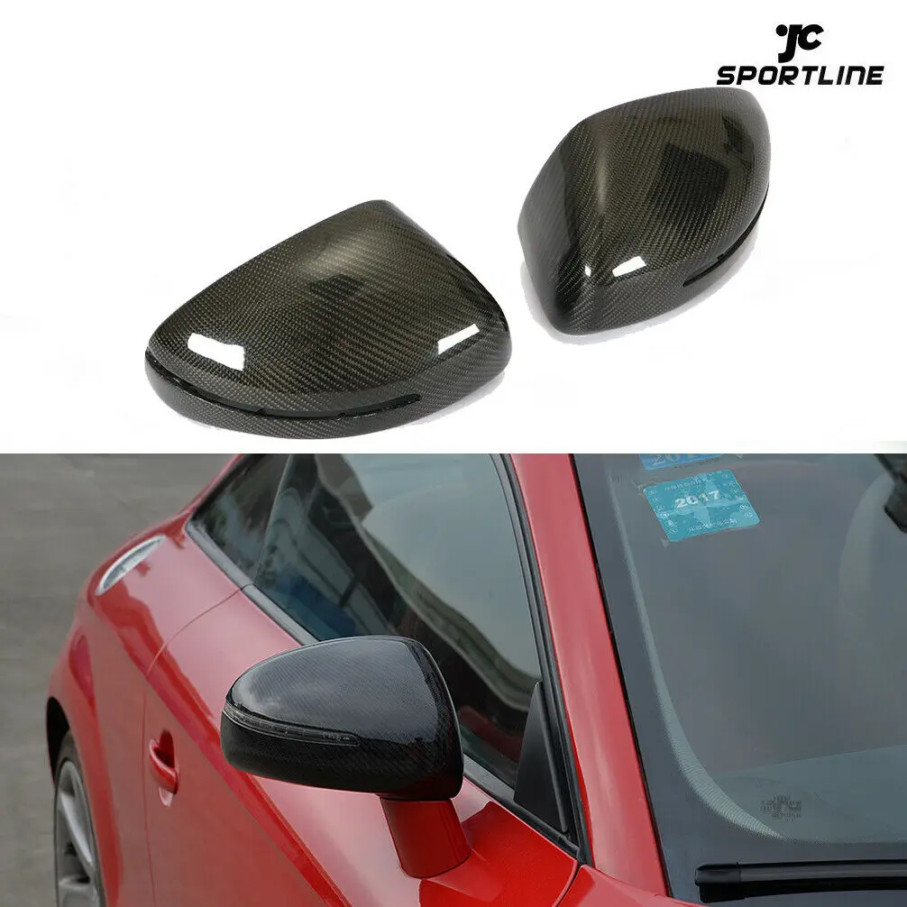 Для Audi R8 2007-11 TT TTS 2008- защитные колпачки для зеркала замена углеродного волокна