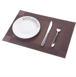 BeiLang Современный ПВХ безвредный ПВХ для окружающей среды placemate нескользящий коврик для стола - Цвет: Коричневый