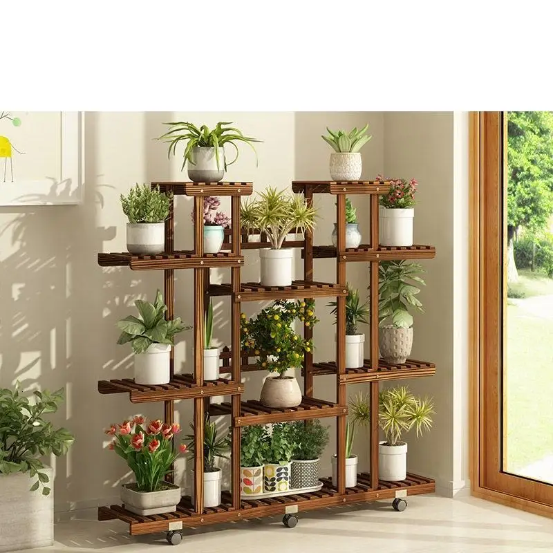 MODEL C Escalera деревянные полки для Estanteria Para Plantas Varanda лестница балкон уличная Цветочная полка Stojak Na Kwiaty завод Стенд - Цвет: MODEL C