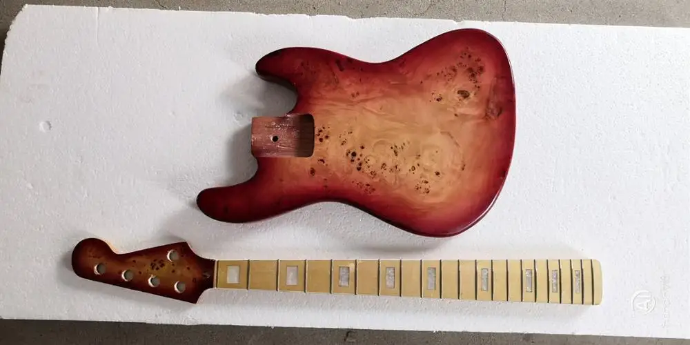 

DIY splated maple veneer five string bass