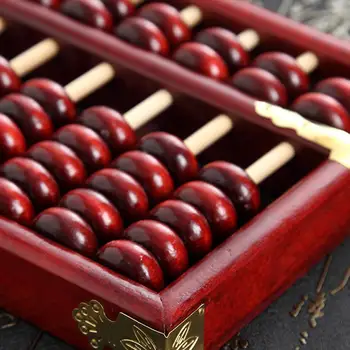 

Vintage Style Beech Wooden Abacus Rivets Design Overall Polishing Durable Professional 13 Column 7 Beads Per Column Calculator