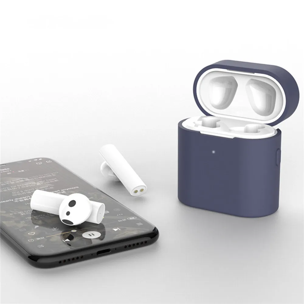 Защитный чехол для наушников Xiaomi Air2 коробка мягкий силиконовый хранения с Bluetooth