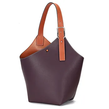 

Fashion Genuine Leather Women Handbags Female Shoulder Bag Luxury Designer Bags For Womens Woman Leather Bag Ladies Tote Bag