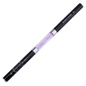 

NOQ Nail Art Acrylic With Crystal Rhinestone Rod Pen Manicure Brushes Double Head Drawing Flower Design Pull Pen For UV Gel Tool