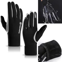 Новые мужские перчатки для рыбалки, катания на лыжах, зимние теплые флисовые перчатки для сноуборда, зимние мотоциклетные лыжные перчатки, водонепроницаемые перчатки с сенсорным экраном