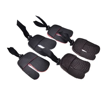 

PU Leather Finger Protector 1 PCS Archery Finger Guard Protection Pad Glove Tab Bow Shooting Wholesale Random Color