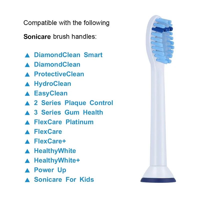 4 шт. HX6054 сменные насадки для зубных щеток Philips Sonicare Чувствительная Чистая