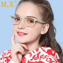 Mx дети анти синий светильник для мальчиков и девочек высокий прозрачный компьютер очки рецепт квадратные очки W5101